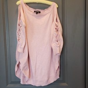Express cold-shoulder sweater